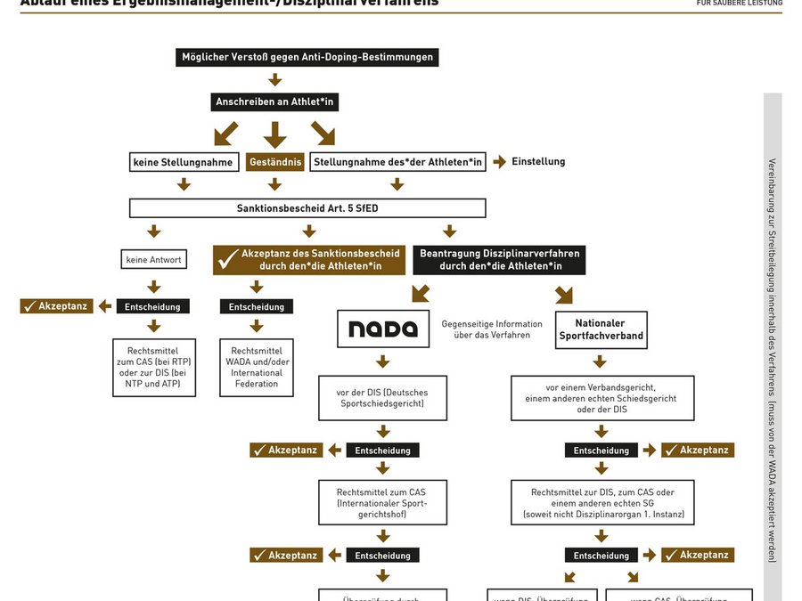 Ablauf eines Ergebnismanagement- und Disziplinarverfahrens